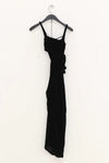 Un Morceau Waist Twist Cutout Slip Dress UM231LS05 Black